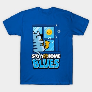 Cute Blues Cat Musician Saxist Cat Lover Original Gift For Cat Lovers T-Shirt